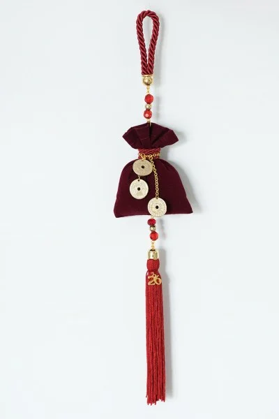 Γούρι 2026 Κόκκινο Πουγκί με Δεκάρες