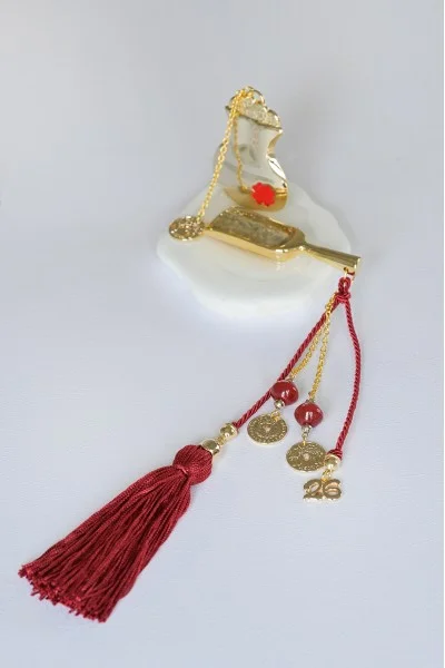 Γούρι 2026 Χρυσό Ρόδι με Σέσουλα