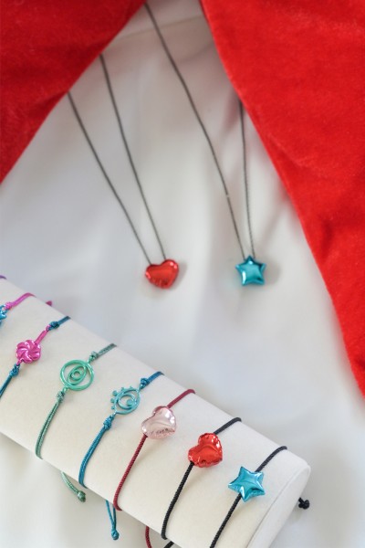 Κολιέ Ασημένιο Τυρκουάζ Star Balloon