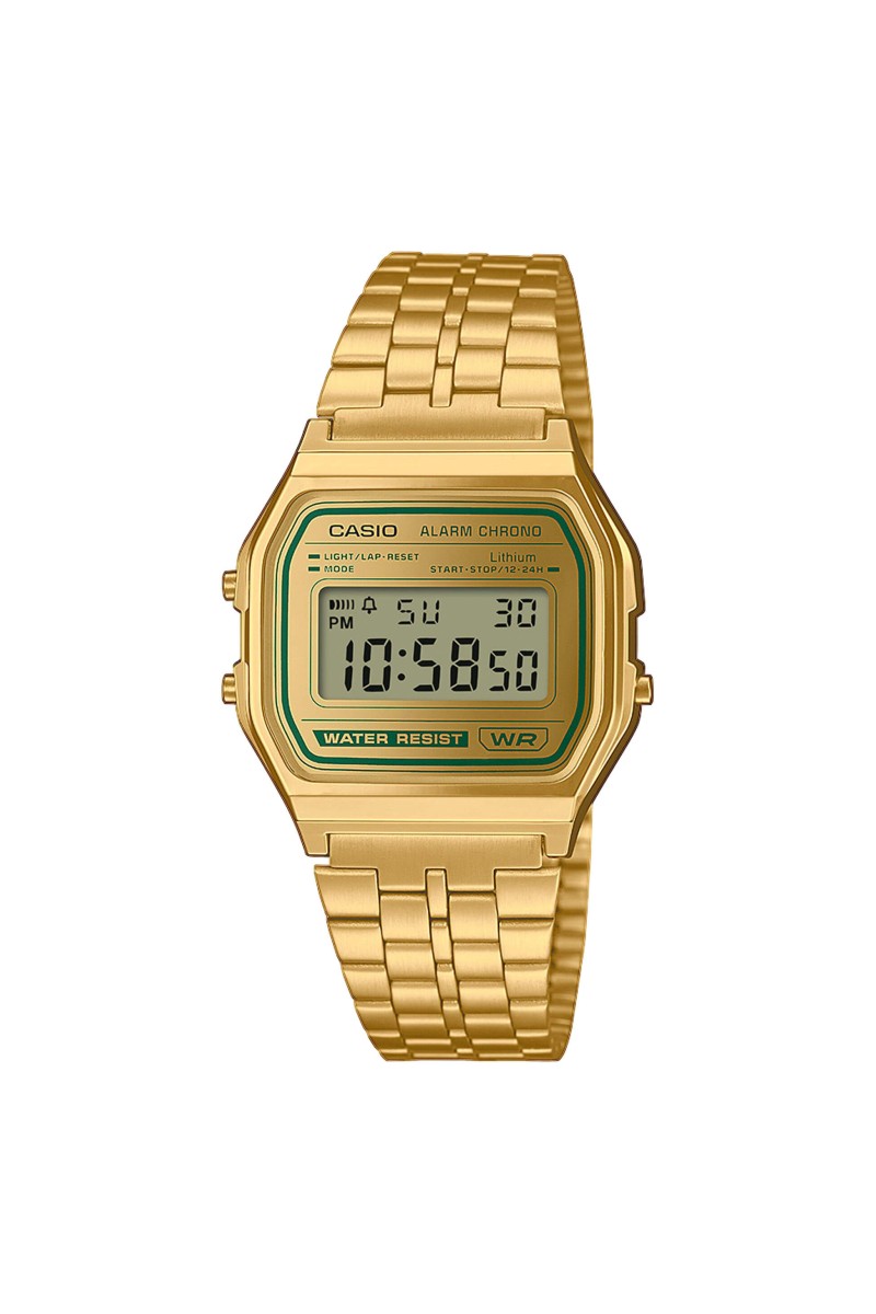 Casio Digital Stainless Steel A-158WEGV-9AEF