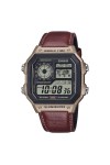 Casio Standard Brown Leather Strap AE-1200WHL-5AVEF