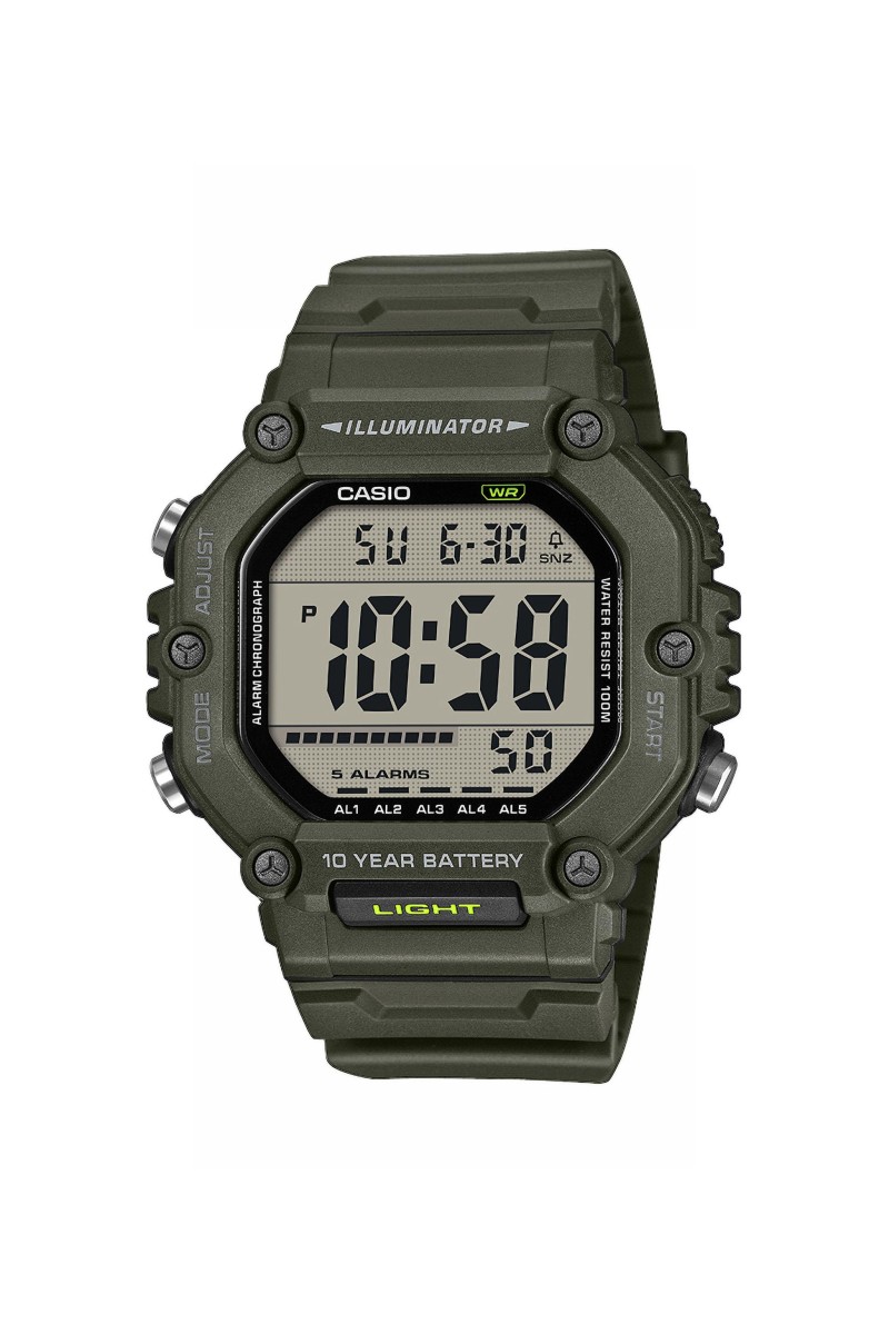 Casio Standard Green Rubber Strap AE-1600HX-3AVEF
