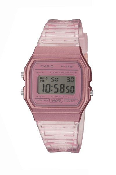 Casio Standard Pink Rubber Strap F-91WS-4EF