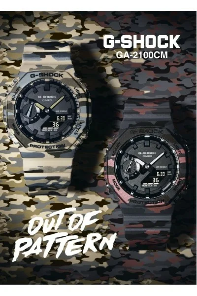 Casio Gshock Anadigi Rubber Strap GA-2100CM-8AER