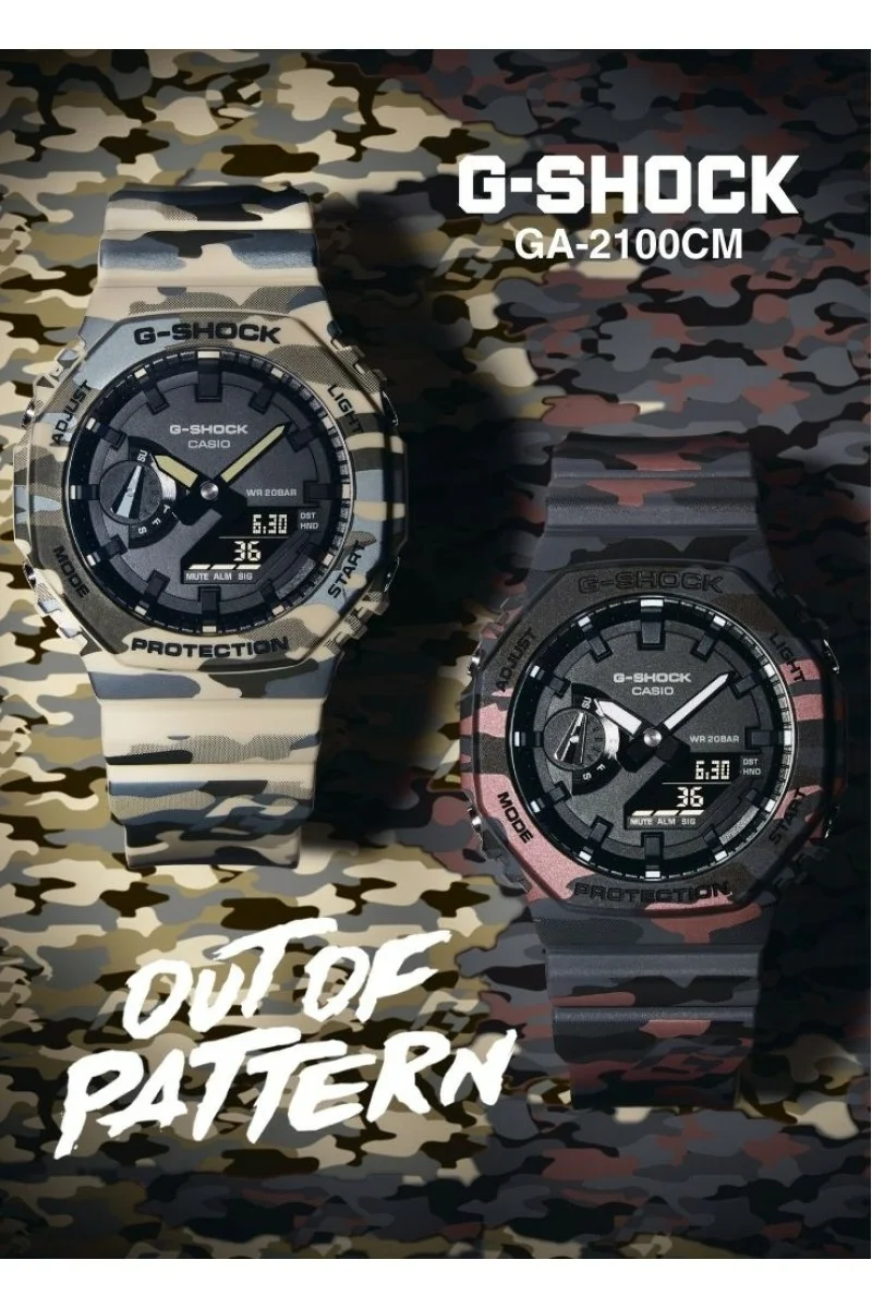 Casio Gshock Anadigi Rubber Strap GA-2100CM-5AER