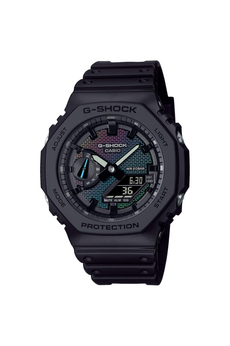 Casio Gshock Anadigi Black Rubber Strap GA-2100RW-1AER