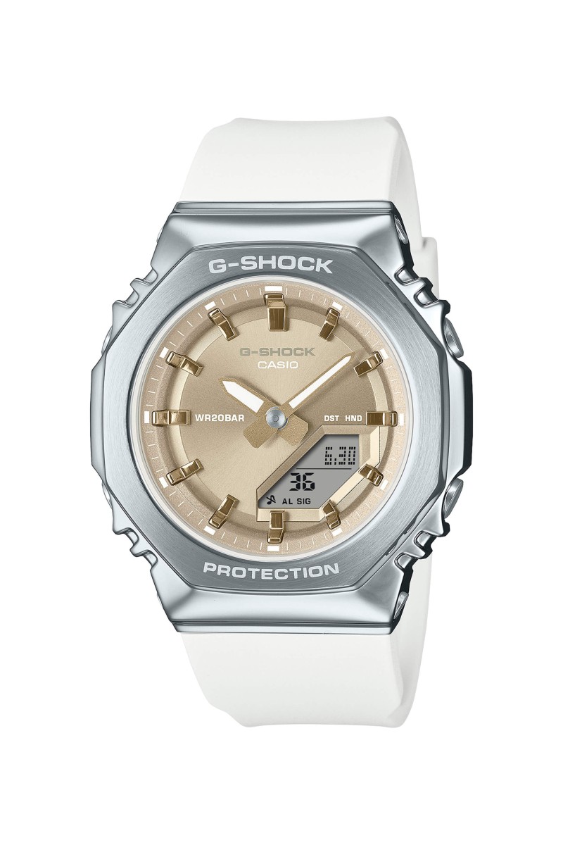 Casio Gshock White Rubber Strap GM-S2110-7A9ER