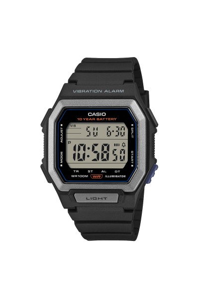 Casio Standard Black Rubber Strap W-738H-1AVEF