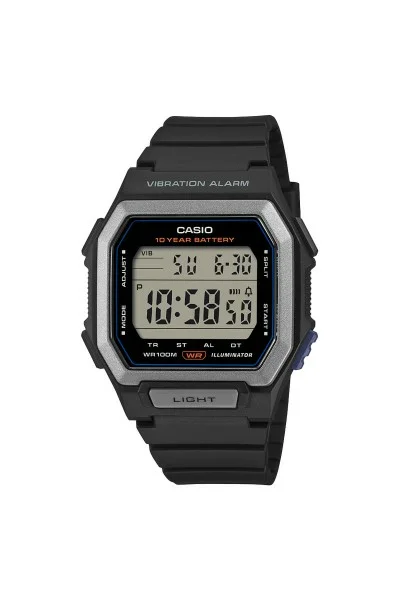 Casio Standard Black Rubber Strap W-738H-1AVEF