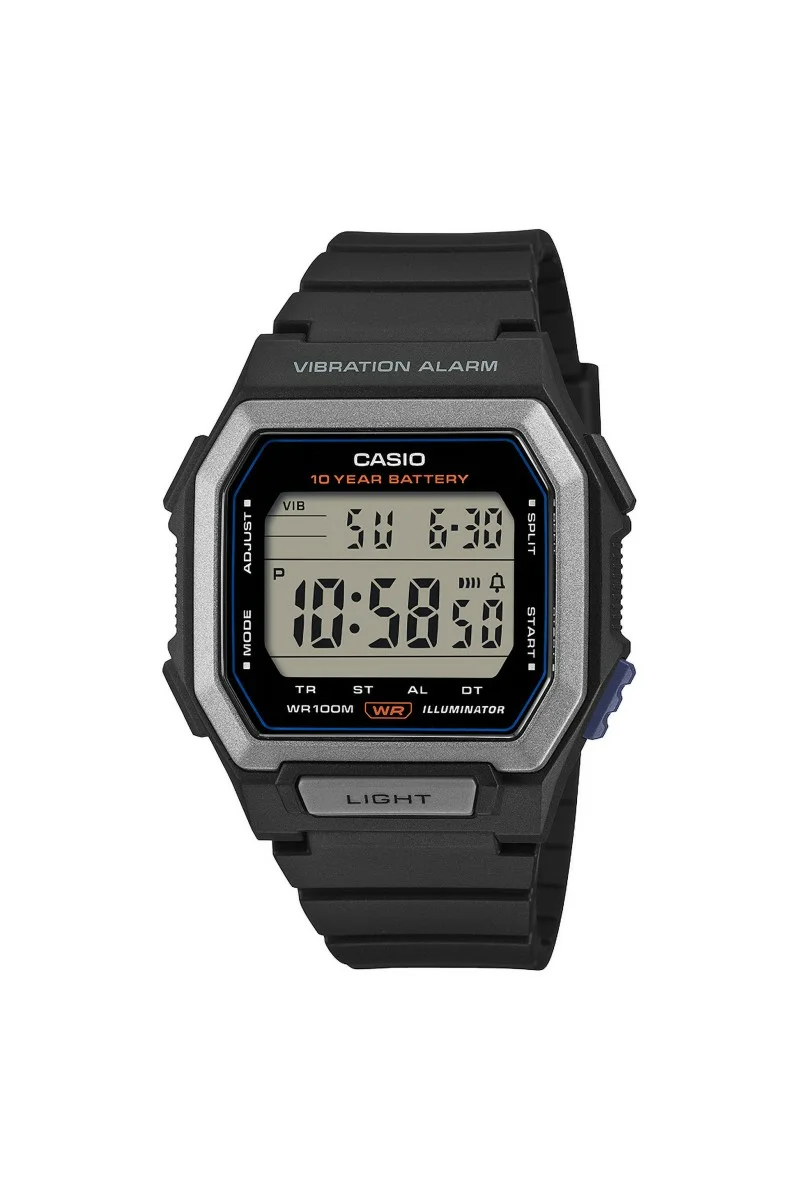 Casio Standard Black Rubber Strap W-738H-1AVEF