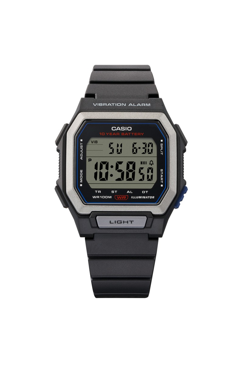 Casio Standard Black Rubber Strap W-738H-1AVEF