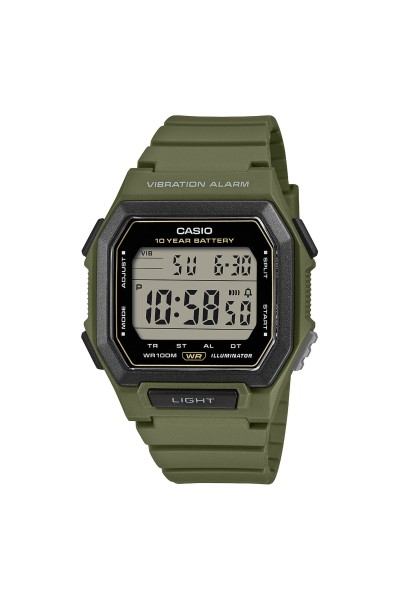 Casio Standard Military Green Rubber Strap W-738H-3AVEF