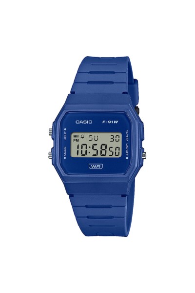 Casio Standard Blue Rubber Strap F-91WB-2A1EF