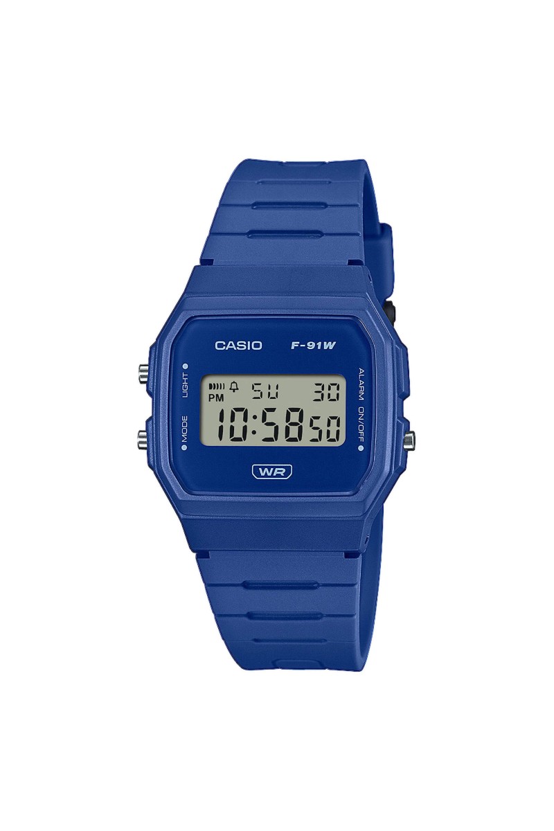 Casio Standard Blue Rubber Strap F-91WB-2A1EF