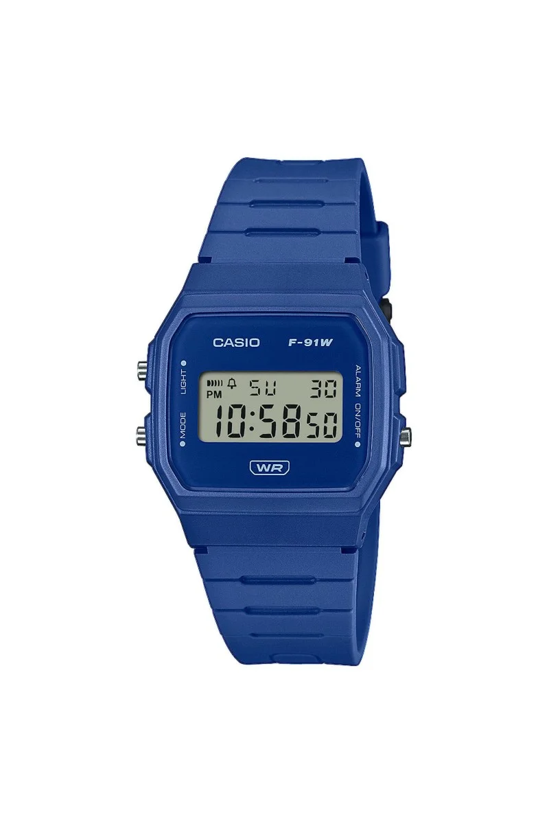 Casio Standard Blue Rubber Strap F-91WB-2A1EF