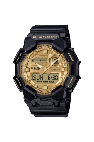 Casio Gshock Anadigi Black Rubber Strap GA-010GGB-1A9ER