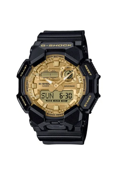 Casio Gshock Anadigi Black Rubber Strap GA-010GGB-1A9ER