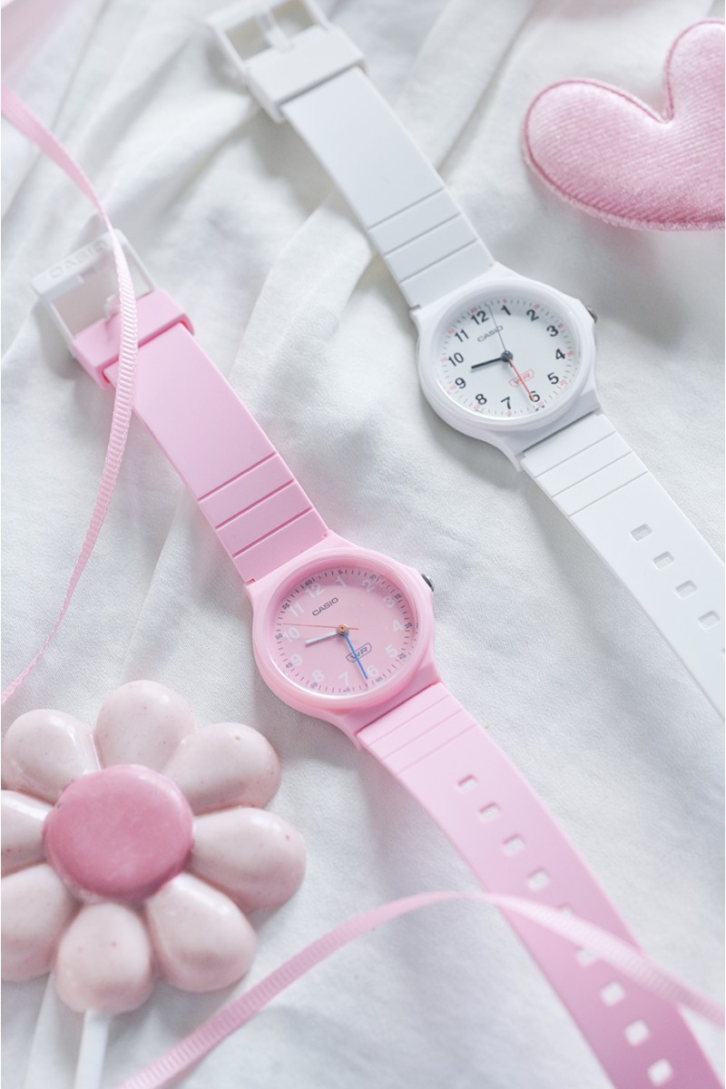 Casio Standard Pink Rubber Strap LQ-24B-4BEF