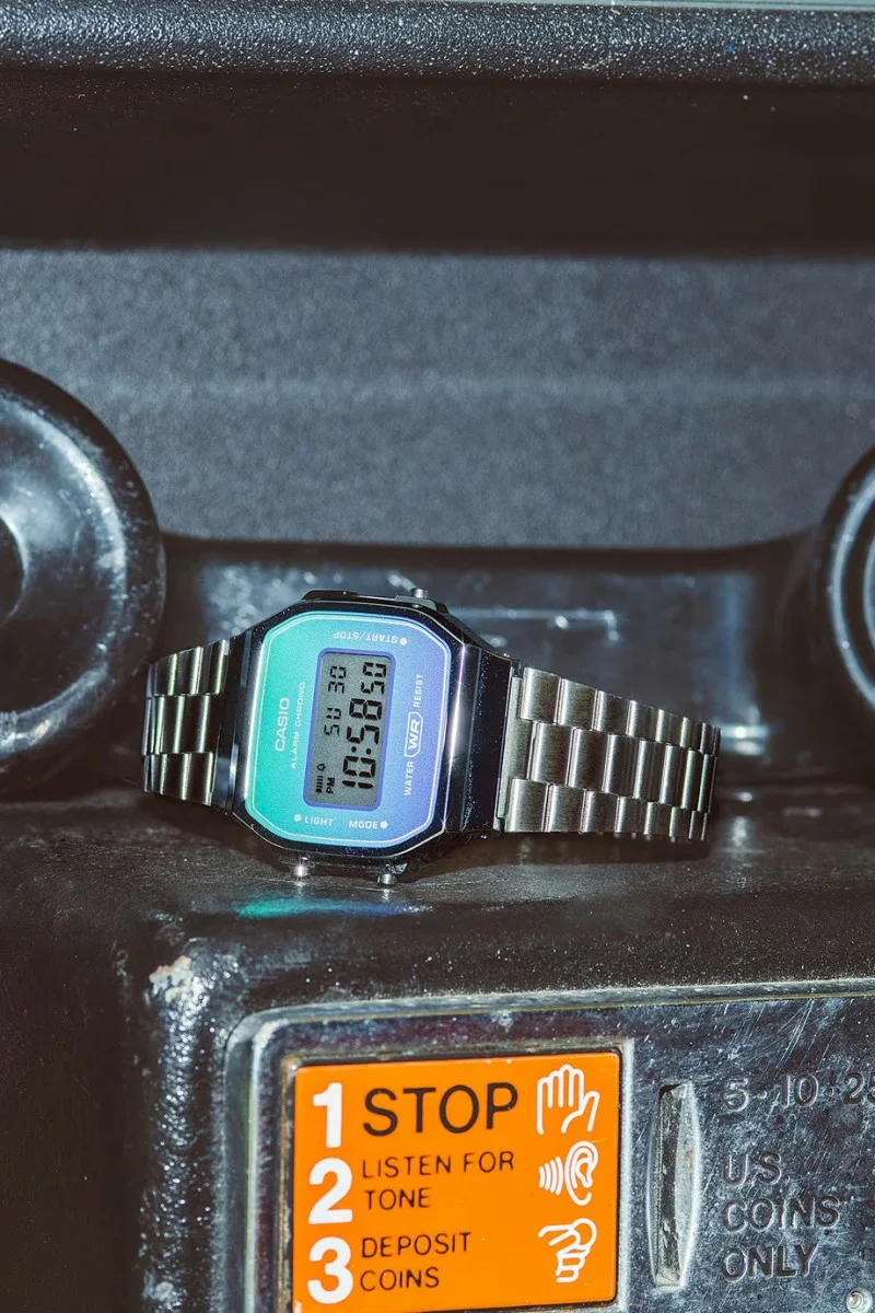 Casio Digital Stainless Steel A-168WER-2AEF