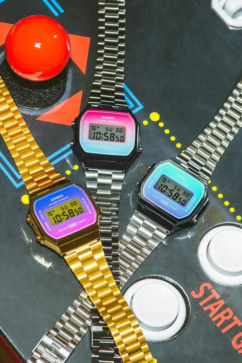 Casio Digital Stainless Steel A-168WER-2AEF