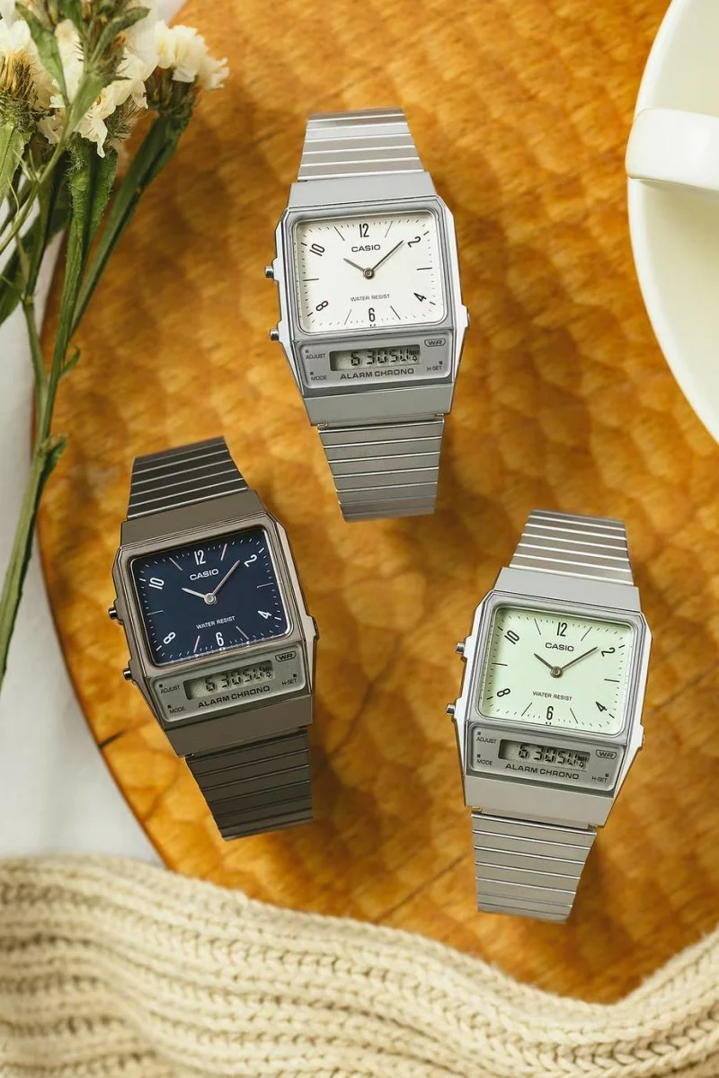 Casio Anadigi Silver Stainless Steel AQ-800E-7AEF