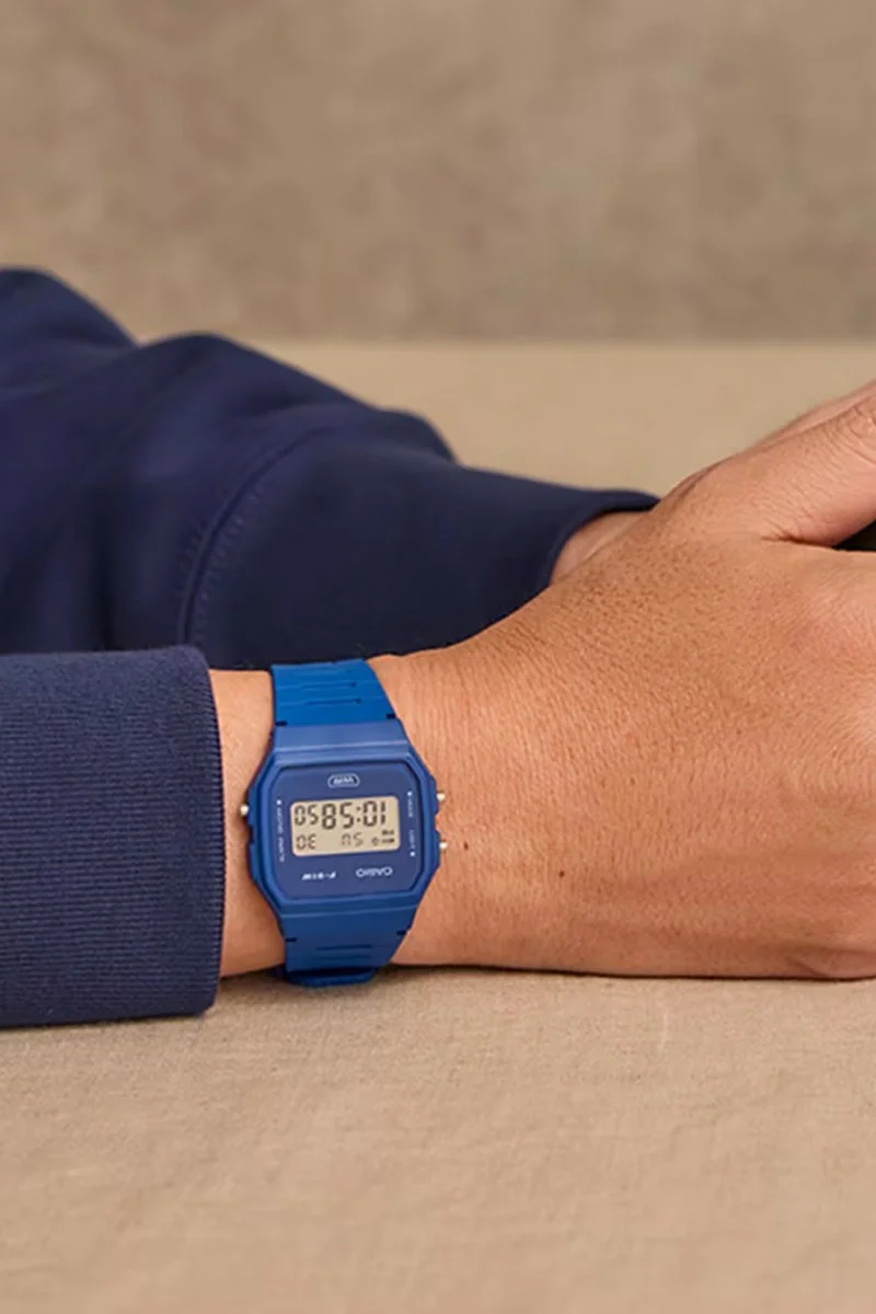 Casio Standard Blue Rubber Strap F-91WB-2A1EF