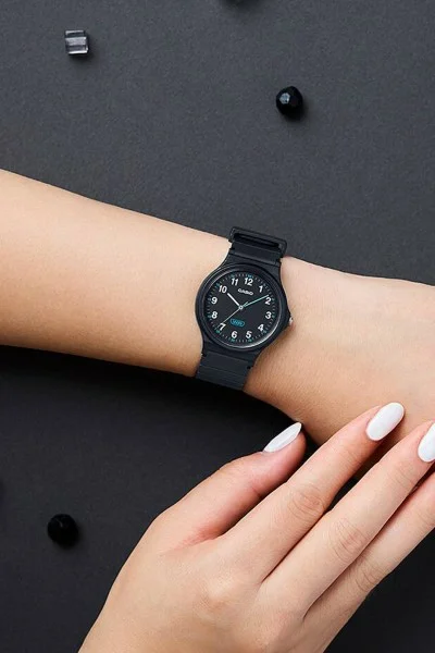 Casio Standard Black Rubber Strap LQ-24B-1BEF