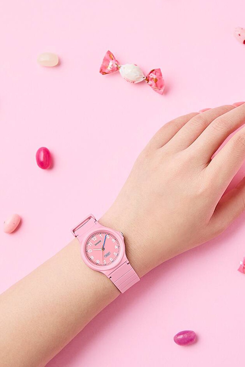 Casio Standard Pink Rubber Strap LQ-24B-4BEF