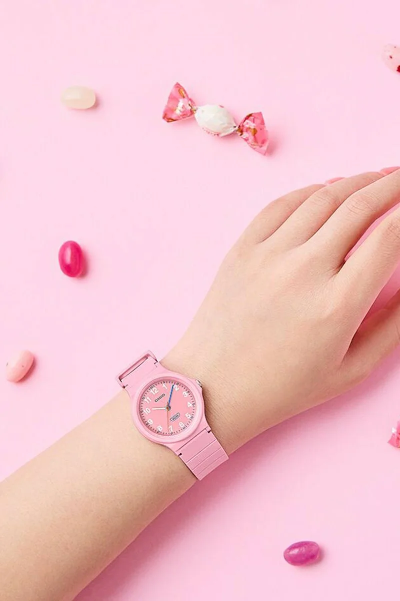 Casio Standard Pink Rubber Strap LQ-24B-4BEF