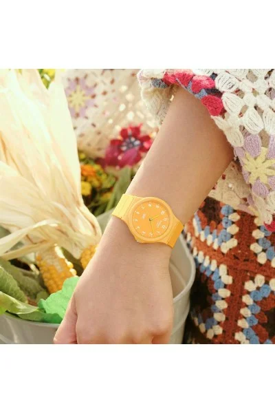 Casio Standard Orange Rubber Strap MQ-24B-9BEF