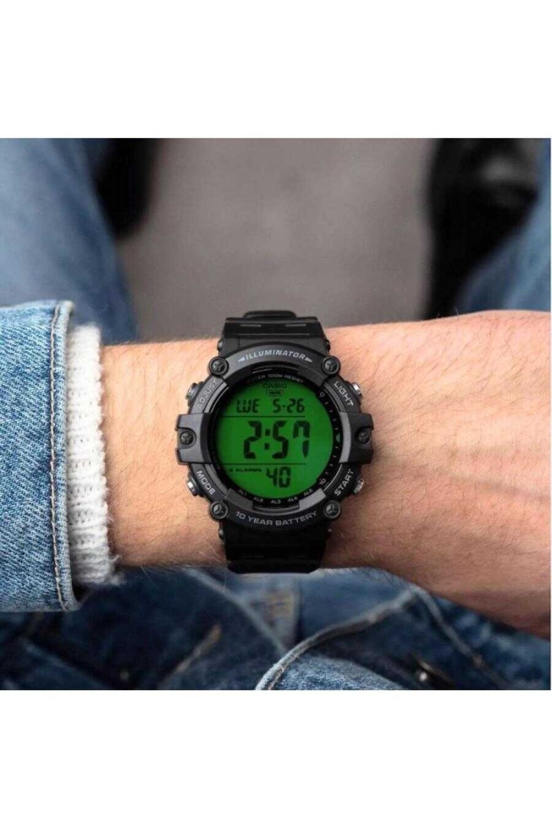 Casio Standard Black Rubber Strap AE-1500WHC-1AVEF