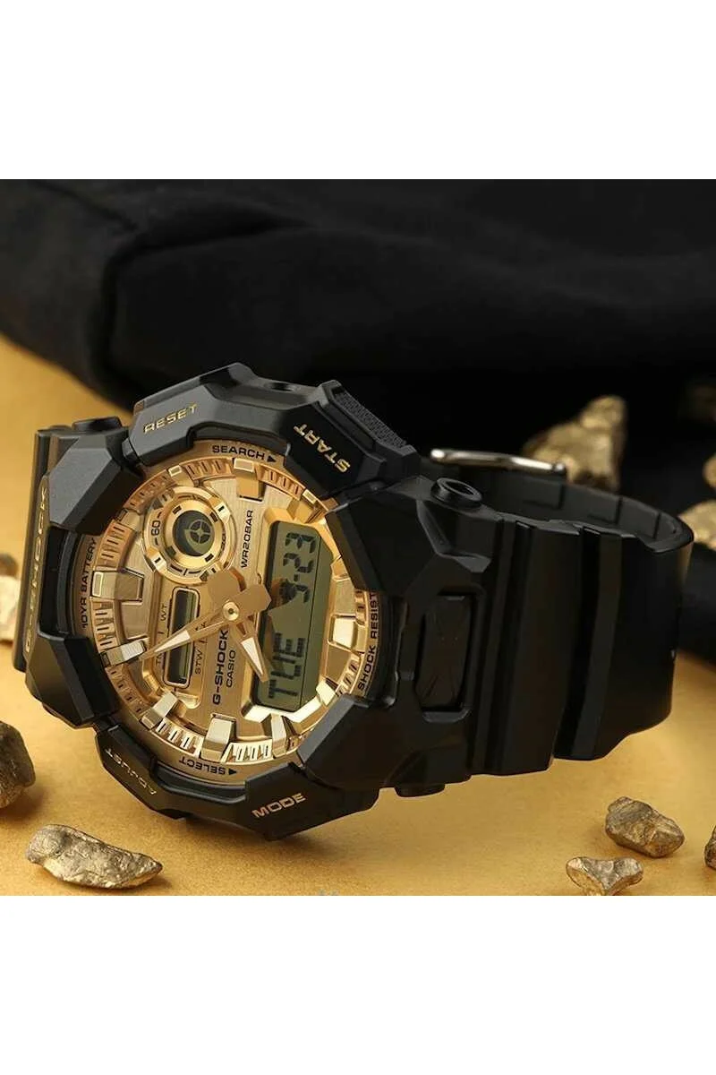 Casio Gshock Anadigi Black Rubber Strap GA-010GGB-1A9ER
