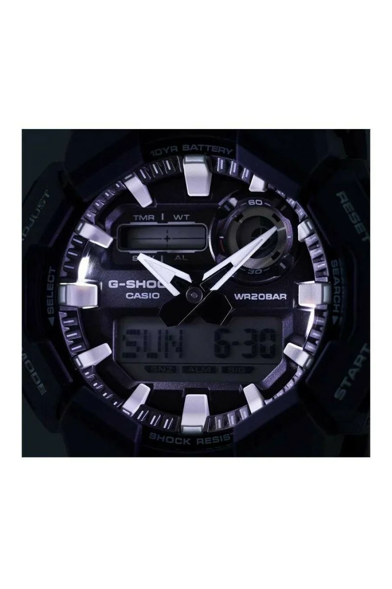 Casio Gshock Anadigi Black Rubber Strap GA-010GGB-1A9ER