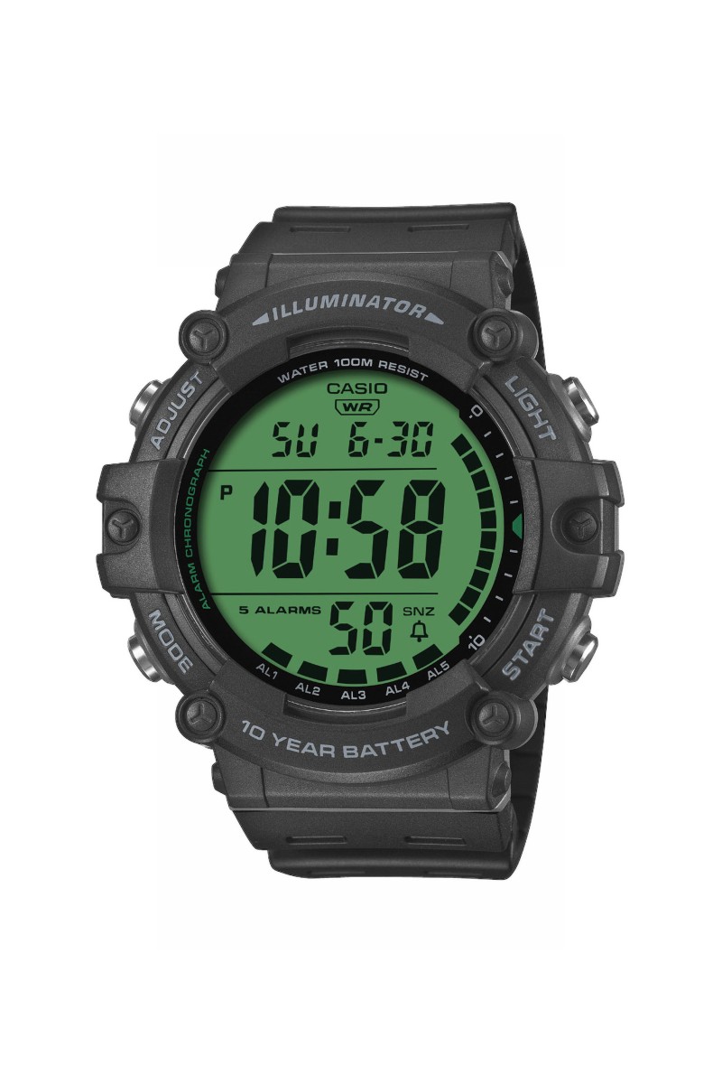 Casio Standard Black Rubber Strap AE-1500WHC-1AVEF