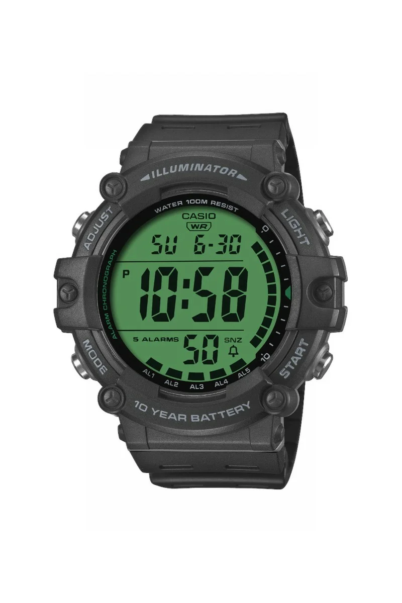 Casio Standard Black Rubber Strap AE-1500WHC-1AVEF