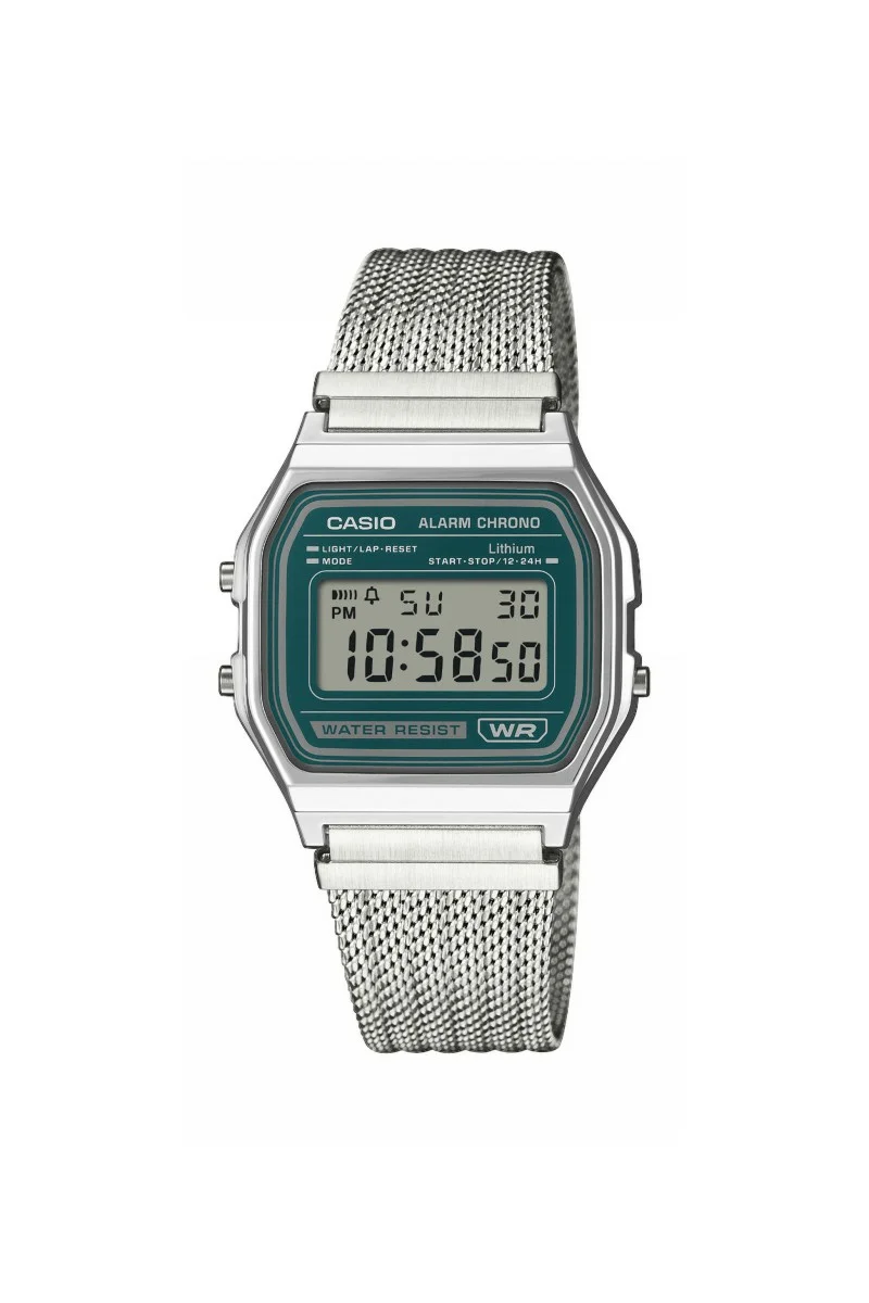 Casio Digital Stainless Steel A-158WEM-3EF