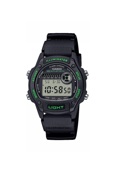 Casio Standard Black Rubber Strap W-220H-1A3VEF