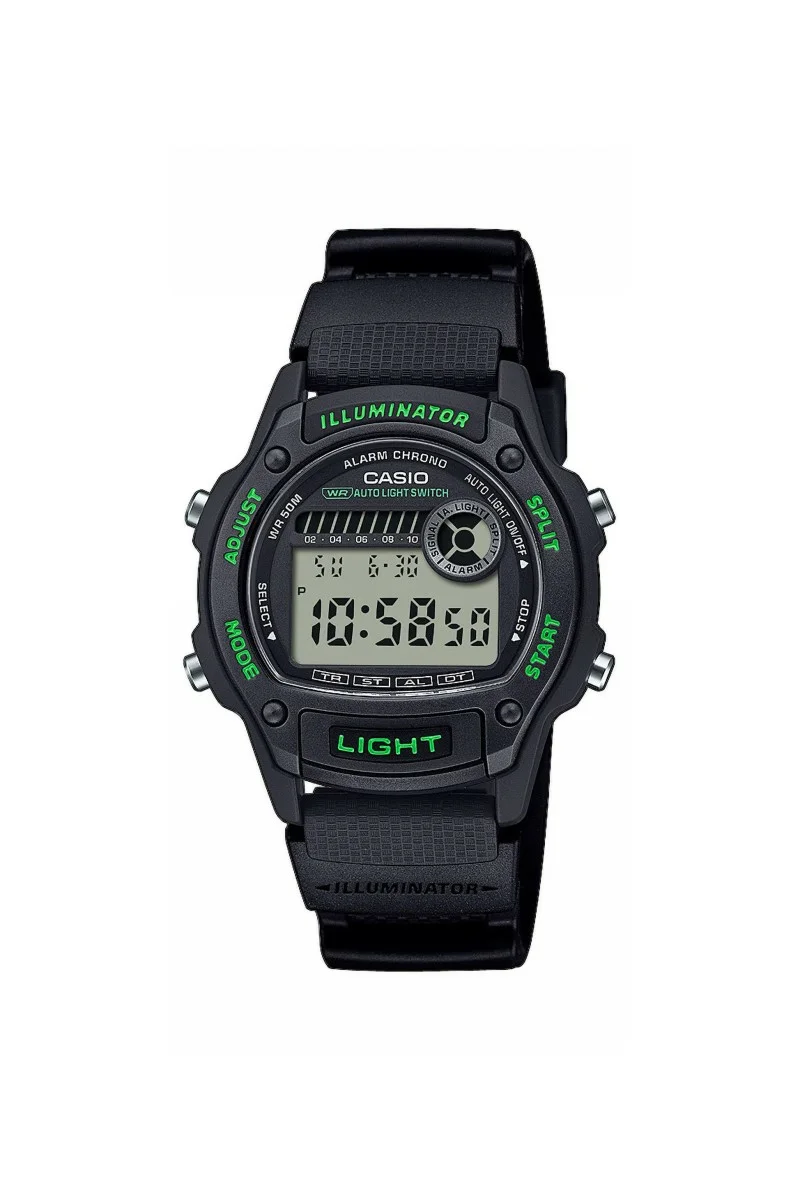 Casio Standard Black Rubber Strap W-220H-1A3VEF