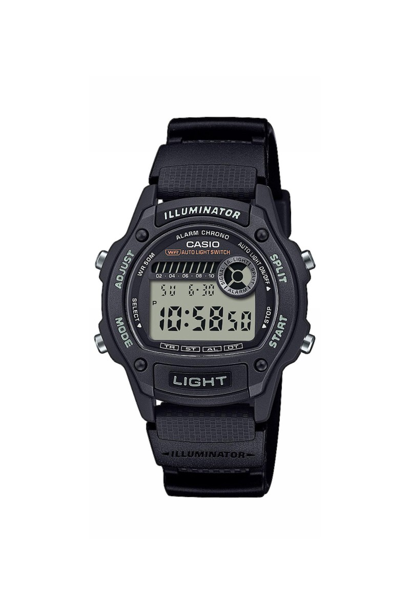 Casio Standard Black Rubber Strap W-220H-1AVEF