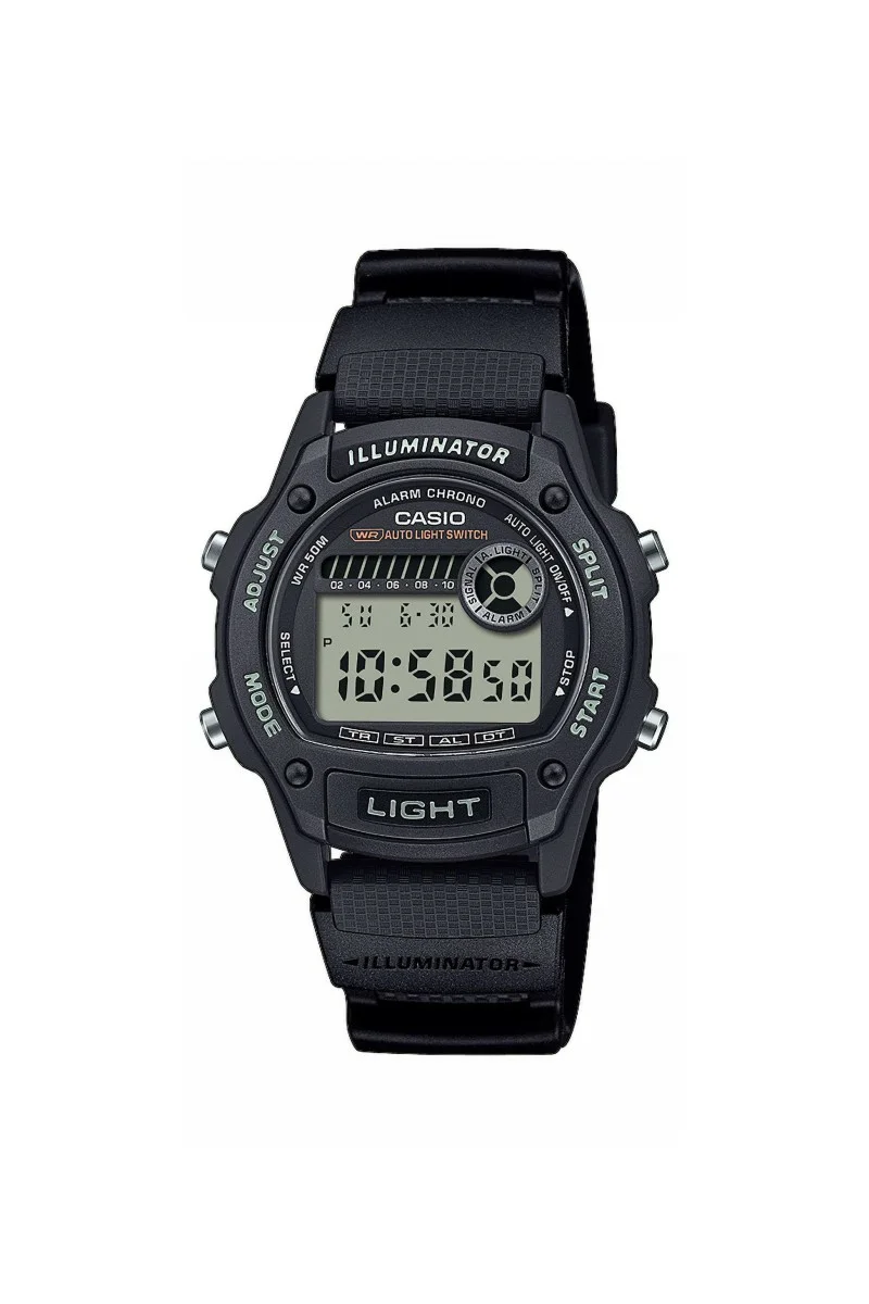 Casio Standard Black Rubber Strap W-220H-1AVEF