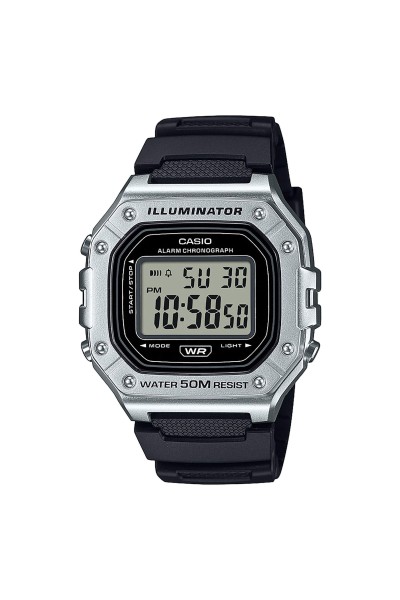 Casio Standard Black Rubber Strap W-218HM-7AVEF