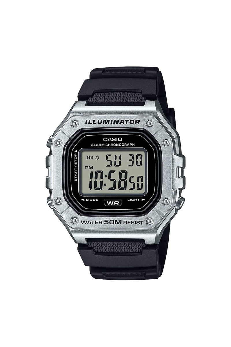 Casio Standard Black Rubber Strap W-218HM-7AVEF