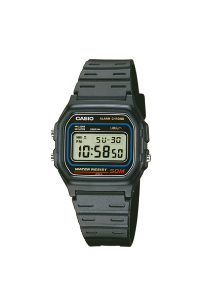 Casio Standard Black Rubber Strap W-59-1VQES