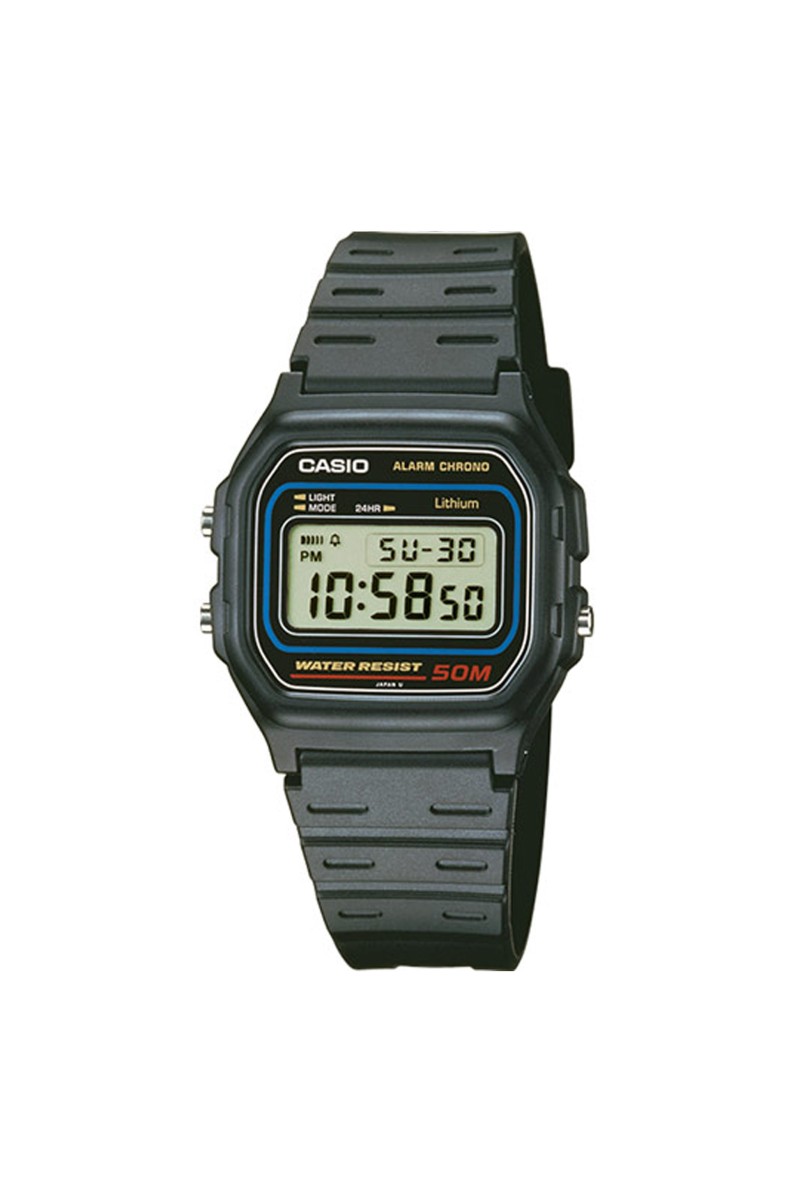 Casio Standard Black Rubber Strap W-59-1VQES