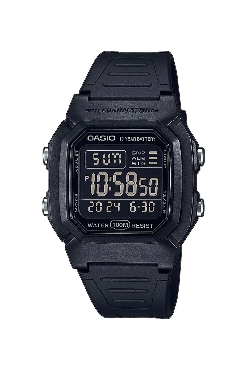 Casio Standard Black Rubber Strap W-800H-1BVES