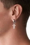 Σκουλαρίκι DIESEL Cross Hoop από Ατσάλι