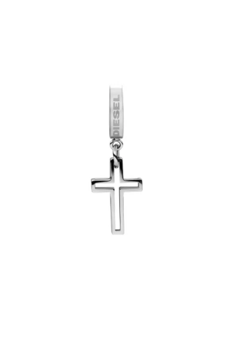 Σκουλαρίκι DIESEL Cross Hoop από Ατσάλι