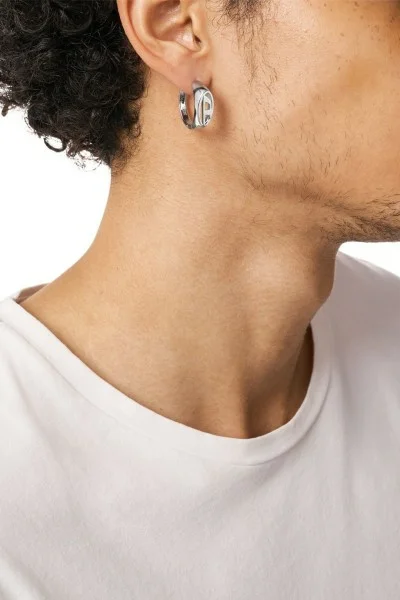 Σκουλαρίκι DIESEL Oval D Hoop από Ατσάλι