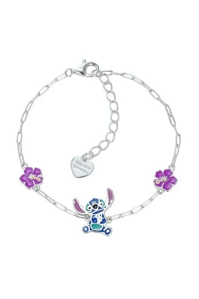 Βραχιόλι Lilo & Stitch Flower DISNEY Ασήμι 925ο