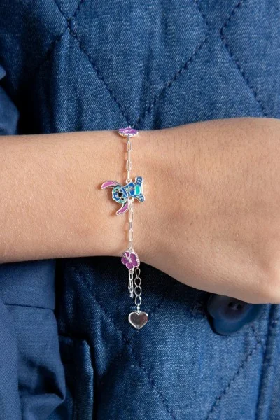 Βραχιόλι Lilo & Stitch Flower DISNEY Ασήμι 925ο